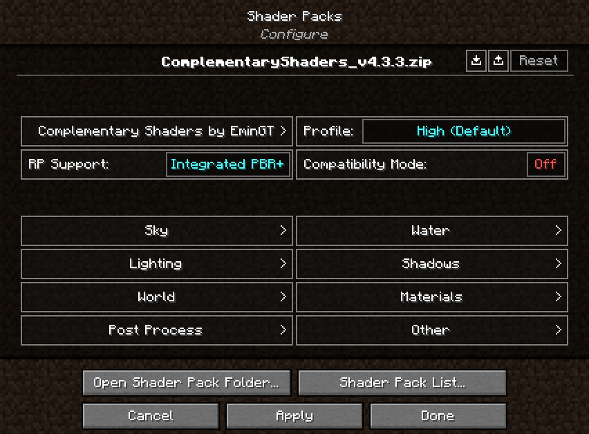 description_11 Iris Shaders Mod (1.19.3) - Optifine для Fabric, шейдерное ядро