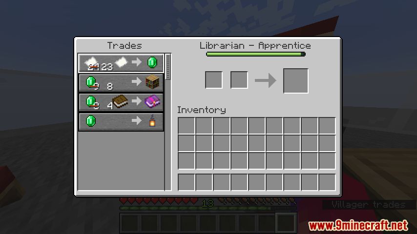 description_6 Villager Trading Station Mod 1.20.4 - Automated trading with villagers