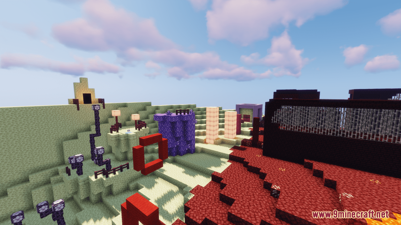 description_4 Parkour Illusion Map (1.20.4, 1.19.4) - parkour on the Mobius strip