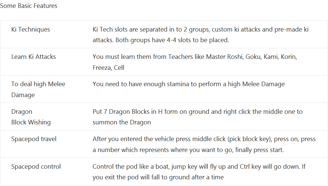 description_32 Dragon Ball C Mod (1.7.10) - Dragon Ball Super, Dragon Ball Z