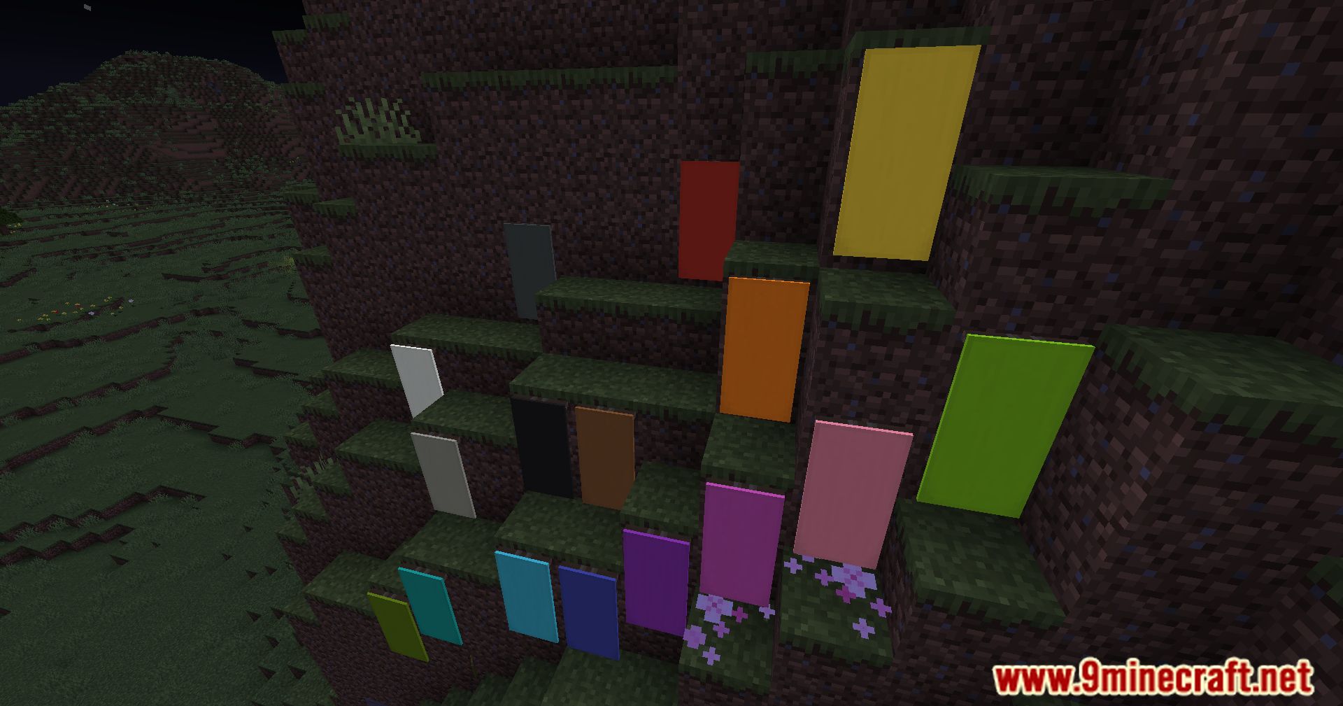 image 10 for  Glow Banners Mod (1.20.4) - Улучшите свои постройки в Minecraft с помощью светящихся баннеров.