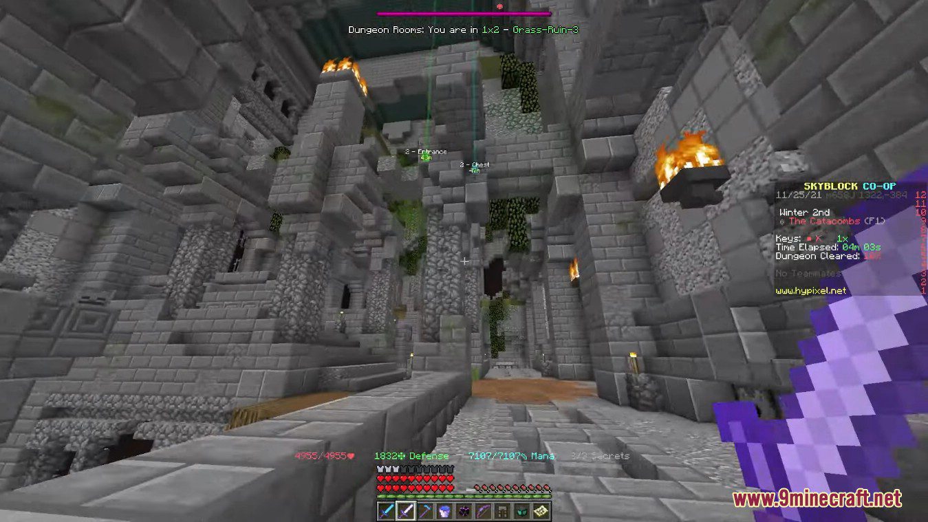 description_4 Dungeon Rooms Mod (1.8.9) - unraveling the deepest secrets of Hypixel Skyblock.
