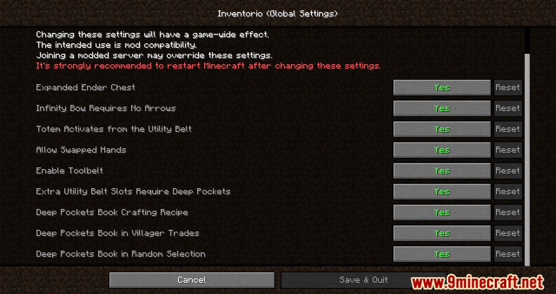 image 1 for Inventorio Mod (1.20.4) - inventory extension mod