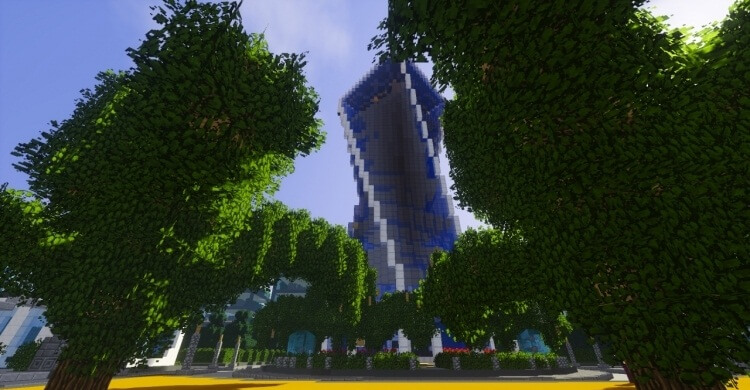 description_0 City in minecraft.