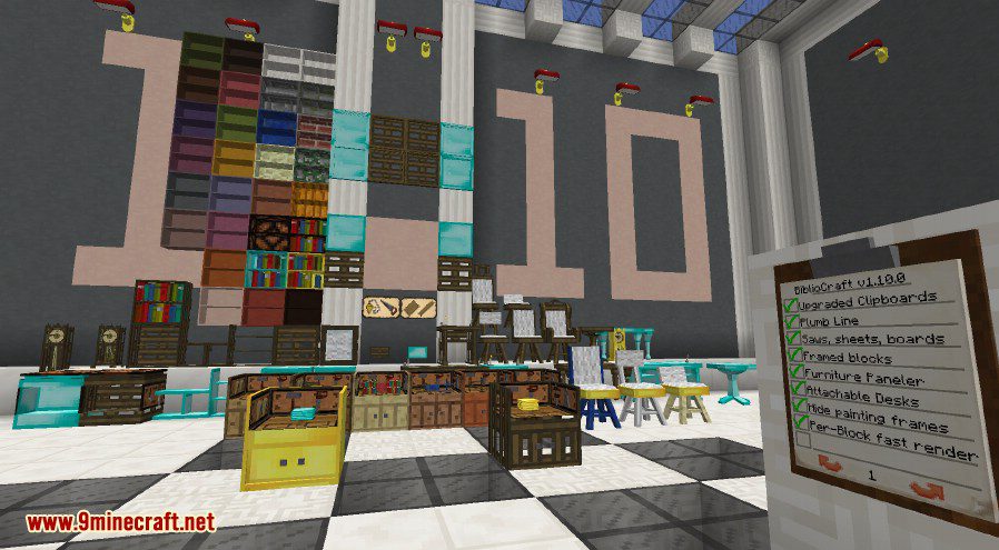 description_2 Мод BiblioCraft (1.12.2) - Подставка для доспехов, книжная полка.