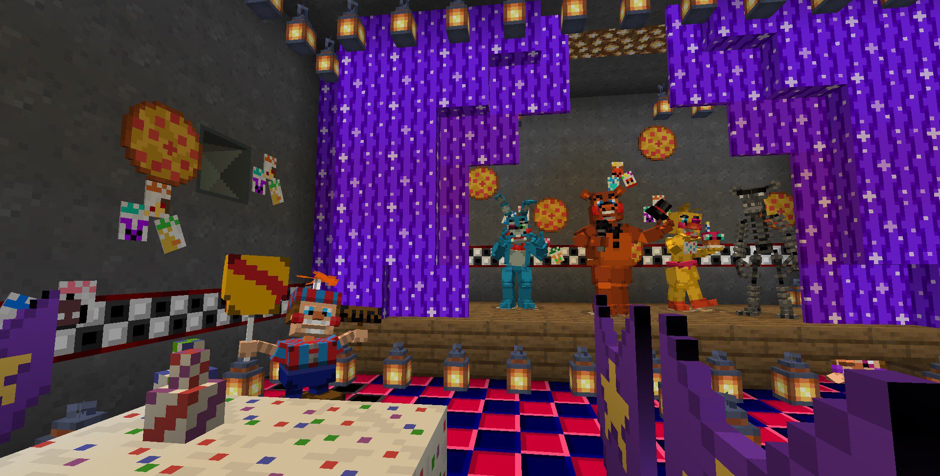 description_6 Freddy Fazcraft Mod (1.19.2) - Minecraft Combines FNaF