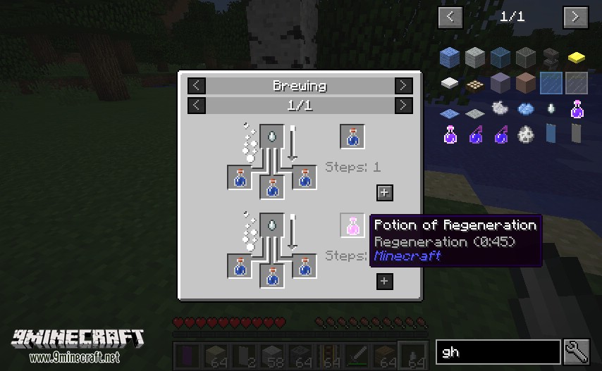 description_4 Mod Itens Apenas Suficientes (1.20.4) - JEI, visualizador de receitas de artesanato
