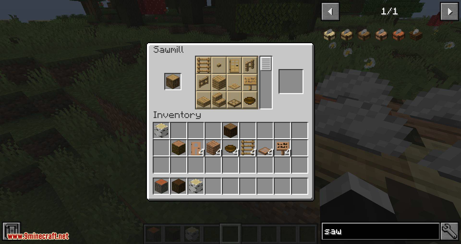 description_8 Corail Woodcutter Mod (1.20.4) - лесопилка для получения рецептов древесины