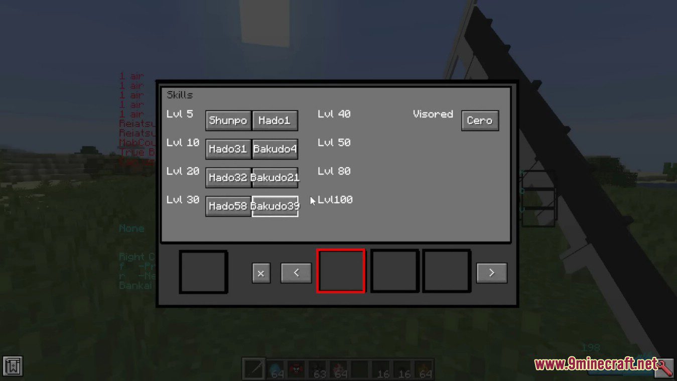 description_6 Bleach Awaken Mod (1.16.5) - Аниме Bleach, Fighting Hollow