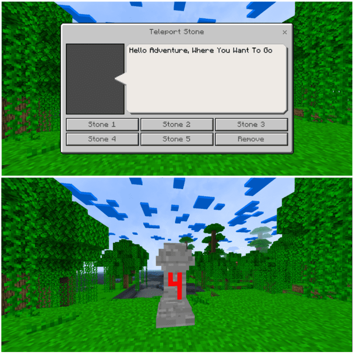 image 4 for Piedra de teletransporte adicional (1.20) - Modo de movimiento rápido MCPE/Bedrock