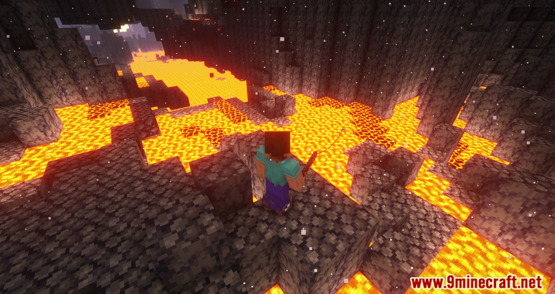 description_4 Nether Depths Upgrade Mod - добавляет флору и фауну в лавовое море.