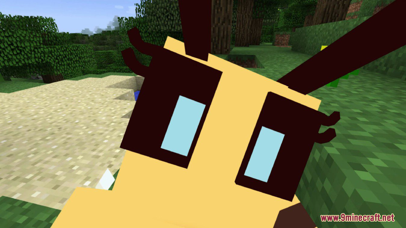 description_5 Bee Mod (1.12.2) - Golden bee girl with chest