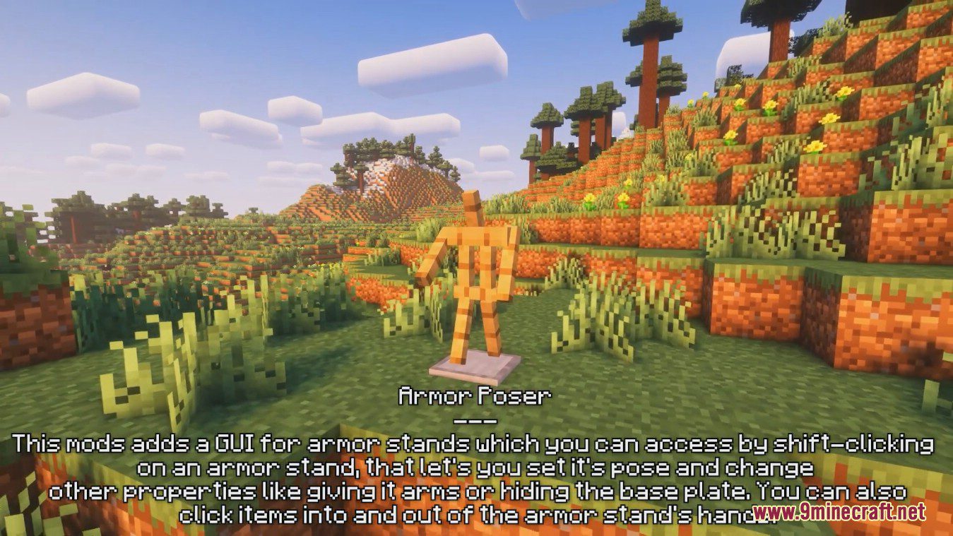 image 1 for Armor Poser Mod (1.20.4) - Configurador de soportes de armadura