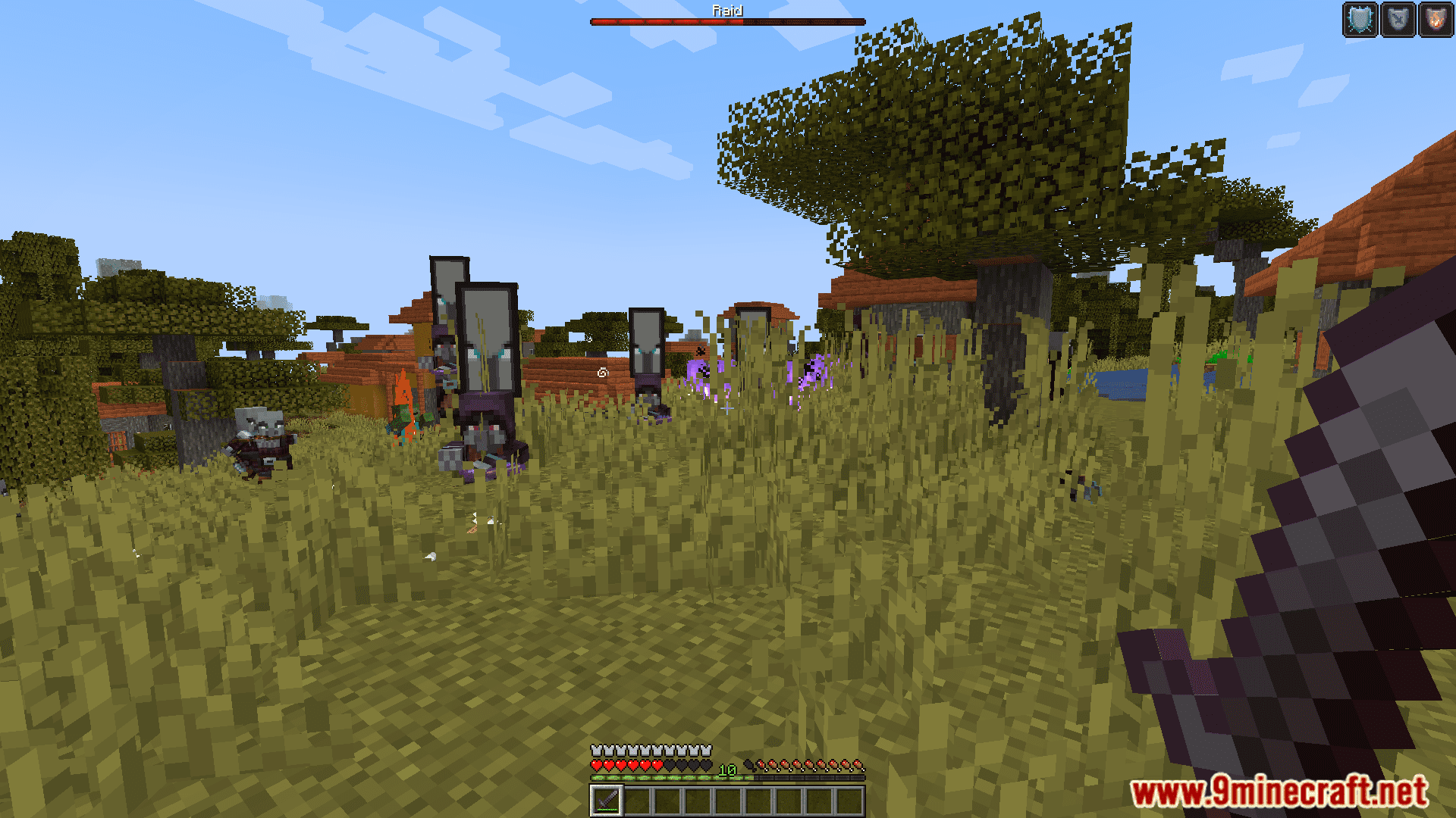 description_8 Illager Invasion Mod - защититесь от новых врагов.