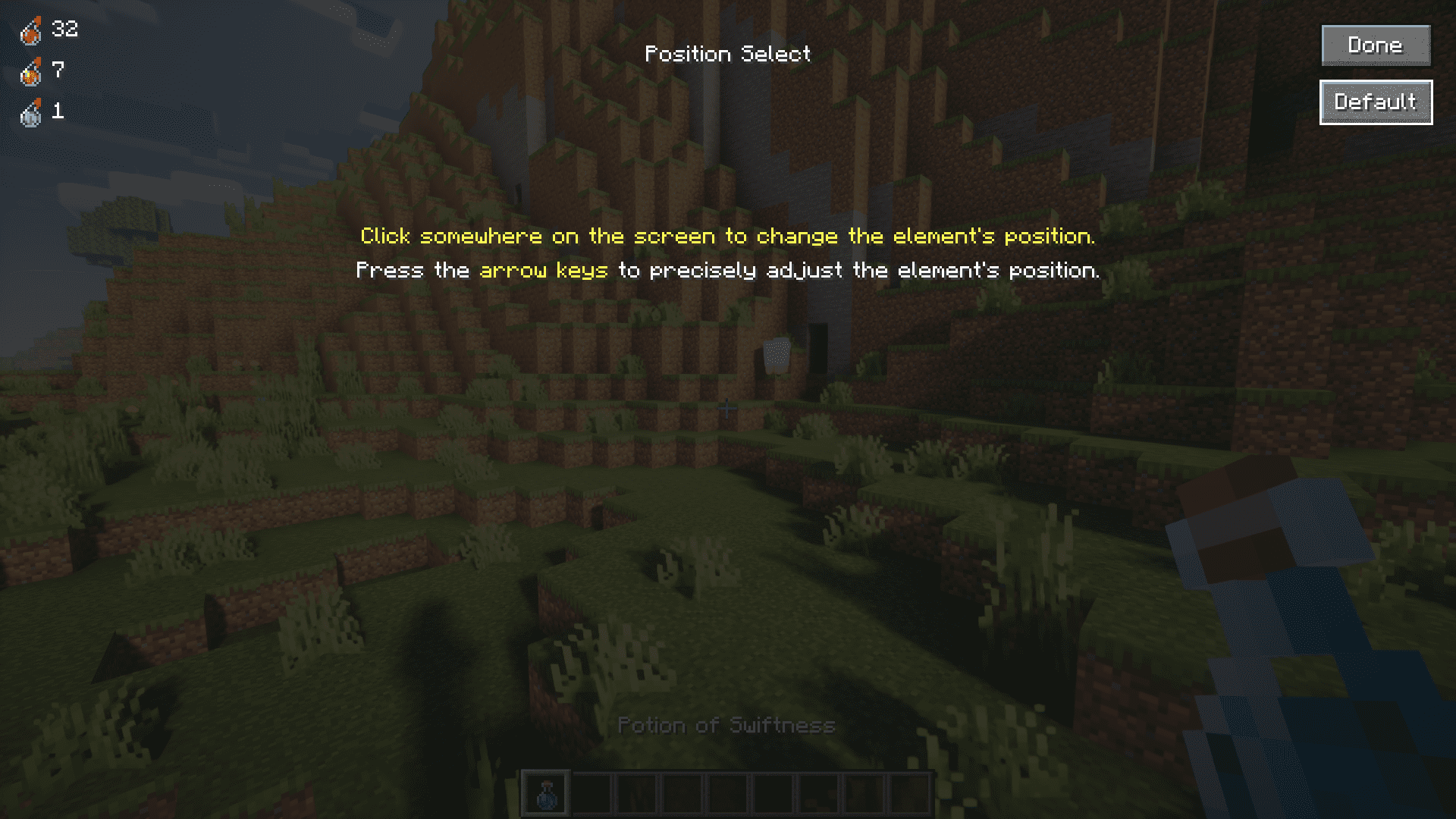 image 3 for Мод счетчика зелий (1.20.6) – наложение отображения зелий