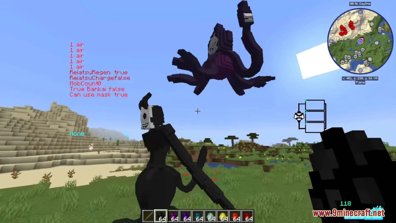 description_3 Bleach Awaken Mod (1.16.5) - Аниме Bleach, Fighting Hollow