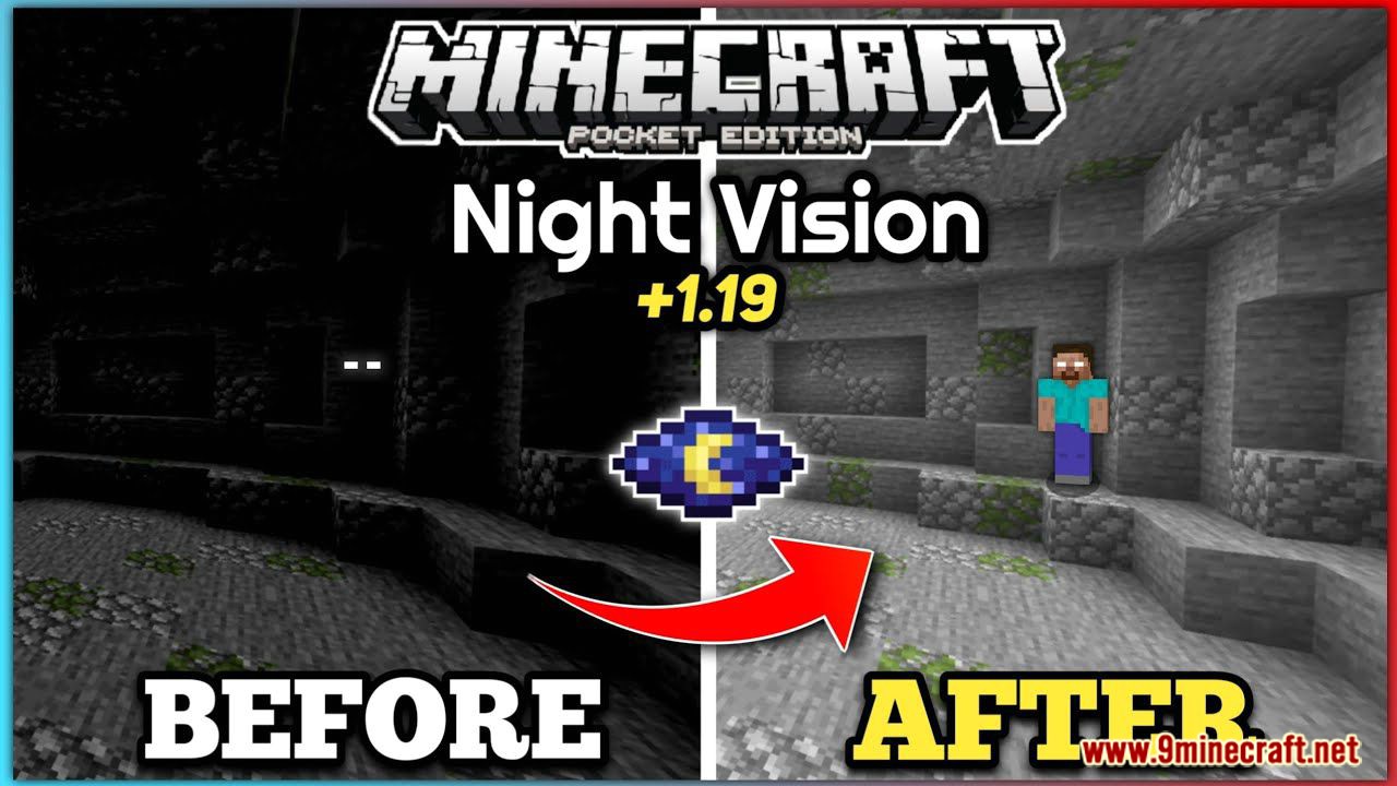 image 1 for Paquetes de Visión Nocturna de Textura (1.20) - Versión MCPE/Bedrock