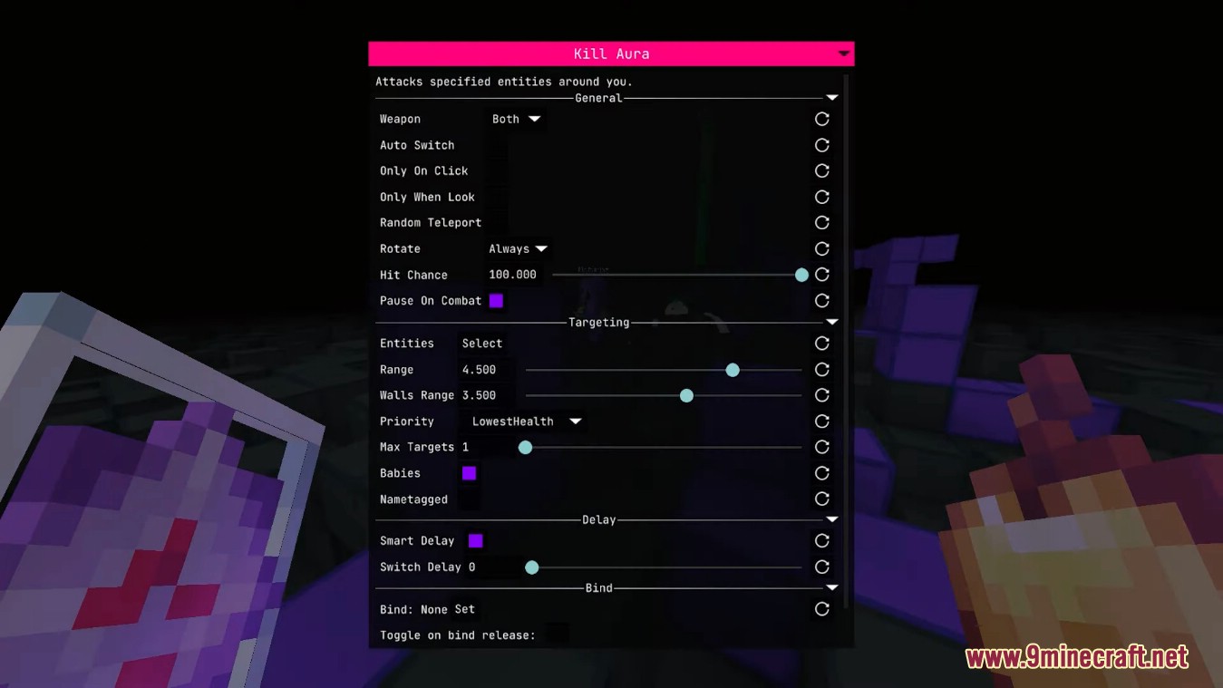 description_3 Meteor client mode (1.20.2) - Xray, HUD, Fly