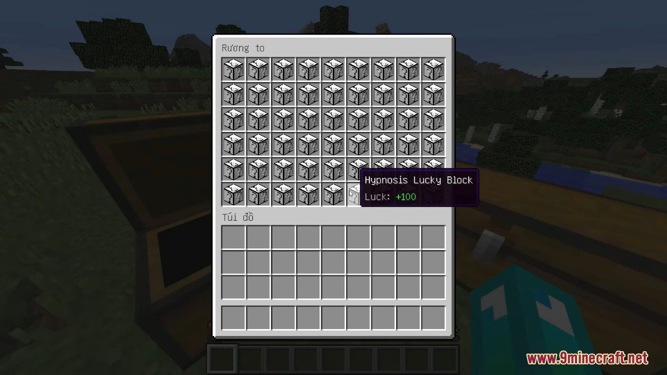 description_0 Гипноз Lucky Block Mod (1.8.9) - Крылья ангела, джакузи, ...