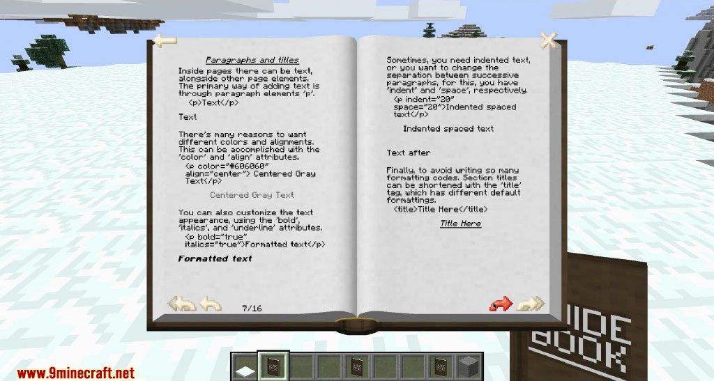 description_3 GuideBook Mod (1.20.4) - API и библиотека книг для Minecraft
