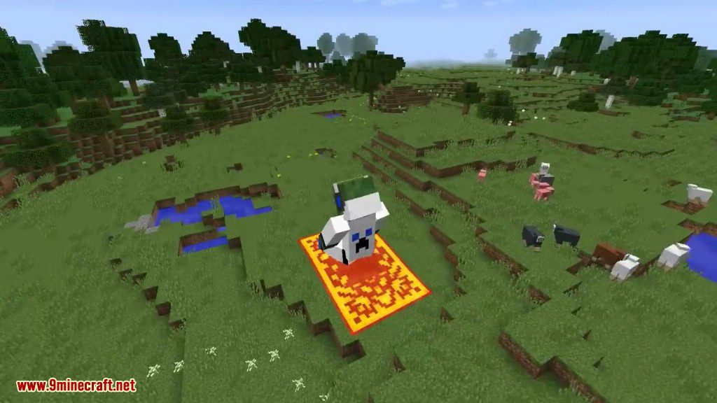 description_10 Flying Things Mod 1.15.2 (Vassoura mágica e tapete mágico)
