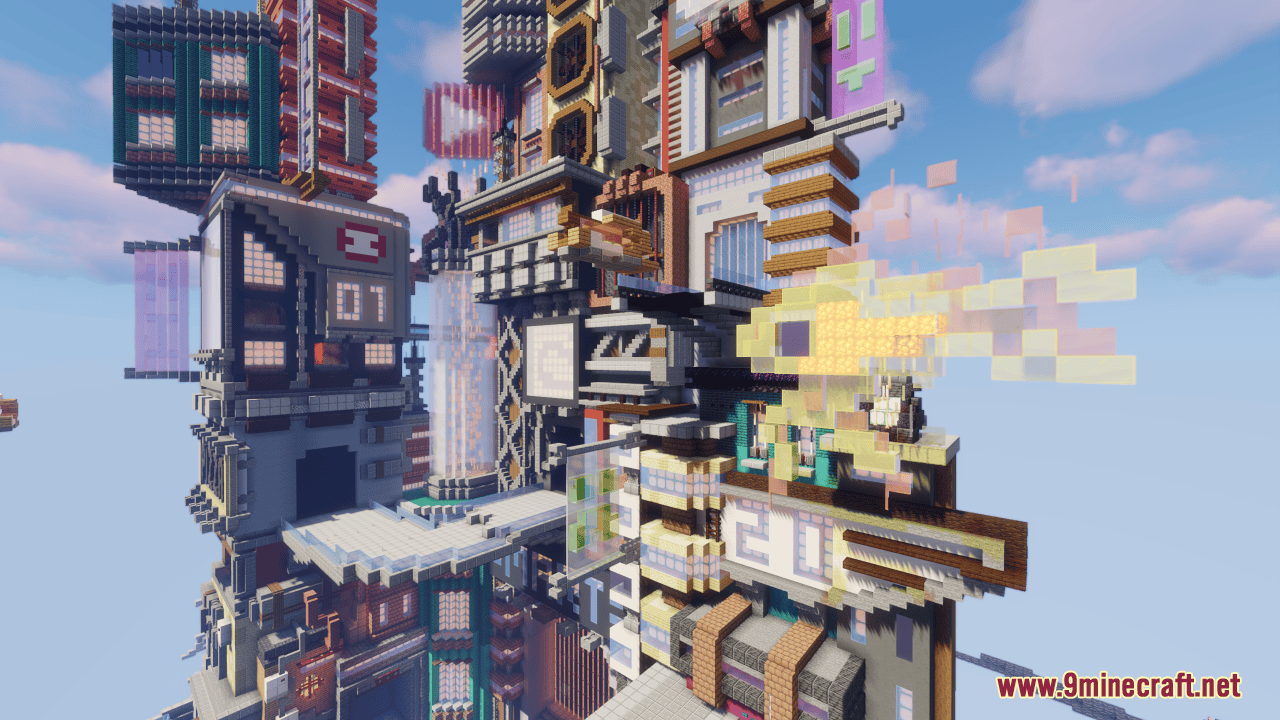 description_5 Cyberpunk Map (1.20.4, 1.19.4) - Cyberpunk inspired lobby