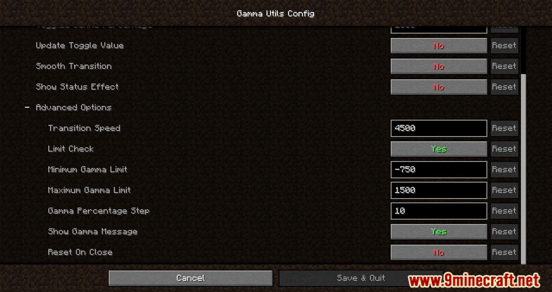 image 3 for Gamma Utils Mod (1.20.5) - изменяет значение гаммы в игре
