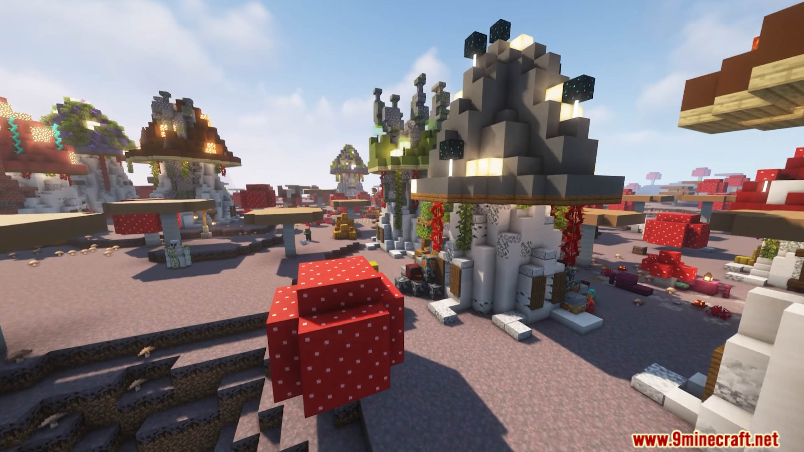 description_4 Mushroom Village Datapack (1.20.4, 1.19.4) - Grow your herbal village with mushroom wonders!