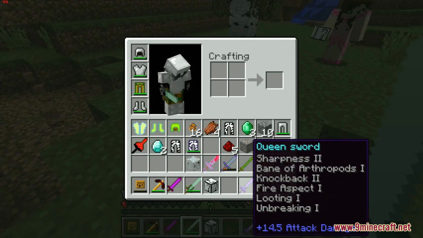 description_11 Гипноз Lucky Block Mod (1.8.9) - Крылья ангела, джакузи, ...