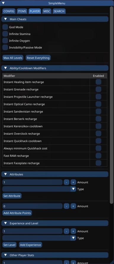 description_5 Simple menu - in-game user interface.