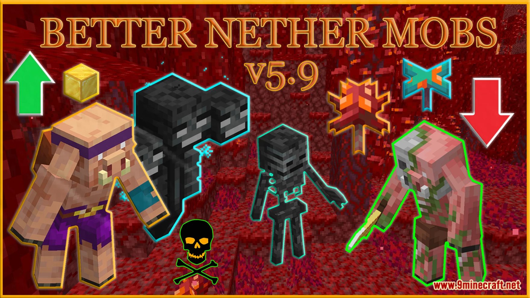 description_0 Buffed Nether Mobs Data Pack (1.19.4, 1.19.2) - еще больше новых мобов!