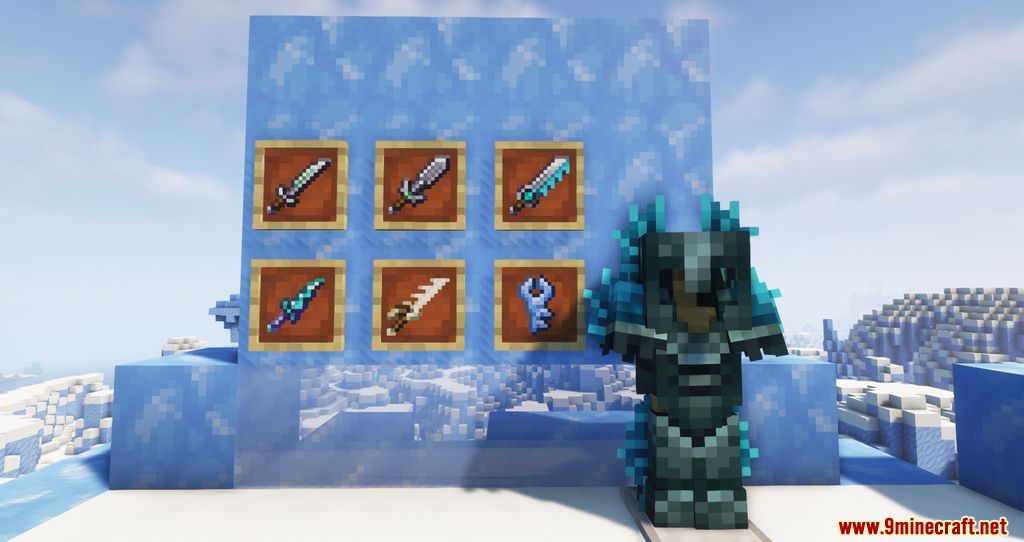 description_1 Aquamirae Mod (1.20.1) - водная броня, инструменты и морские обитатели