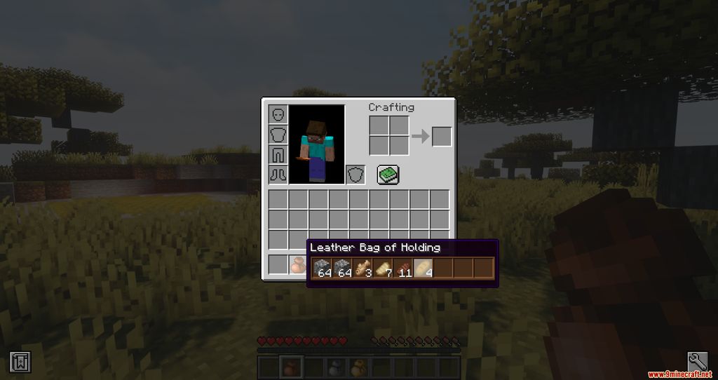 image 5 for Bag of Holding Mode (1.20.4) - aumentó el número de ranuras en las que puede almacenar elementos.