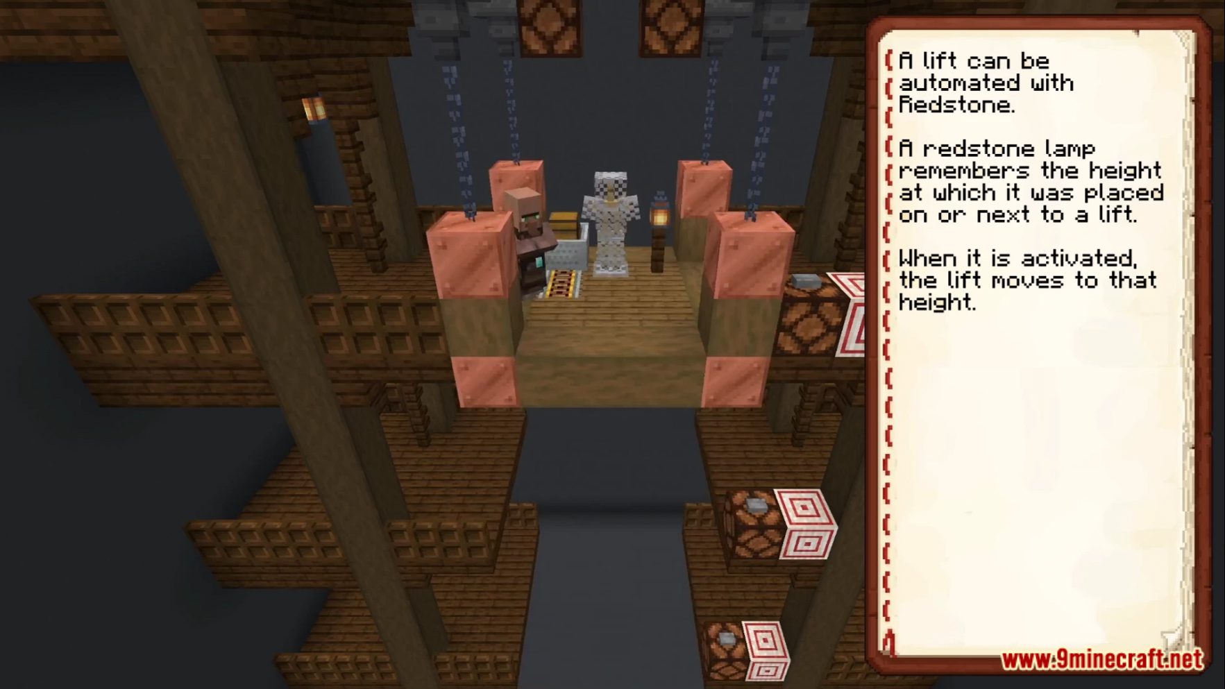 description_5 Lift Datapack (1.20.2, 1.19.4) - Build an elevator!