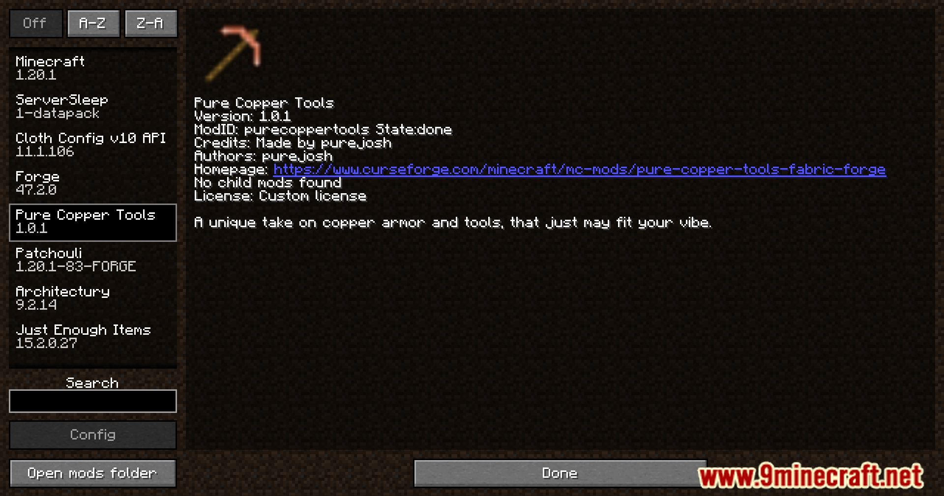 image 1 for Pure Copper Tools Mod (1.20.4) - Elegant touch, discover the beauty of Pure Copper Tools!
