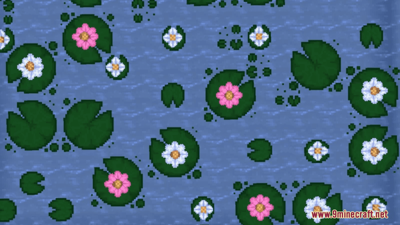 description_12 Lotus flower resource pack (1.19.4, 1.19.2, 1.19) - Пакет текстур