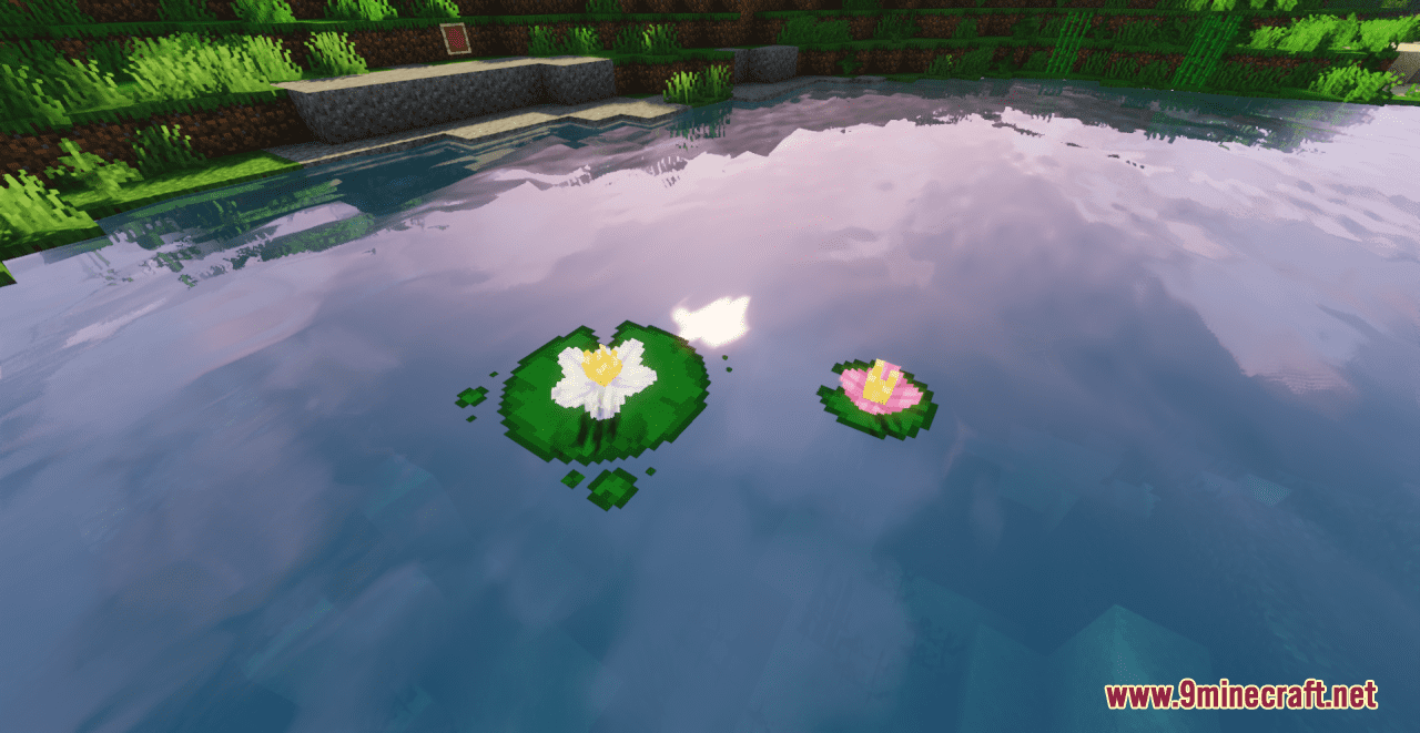 description_2 Lotus flower resource pack (1.19.4, 1.19.2, 1.19) - Пакет текстур