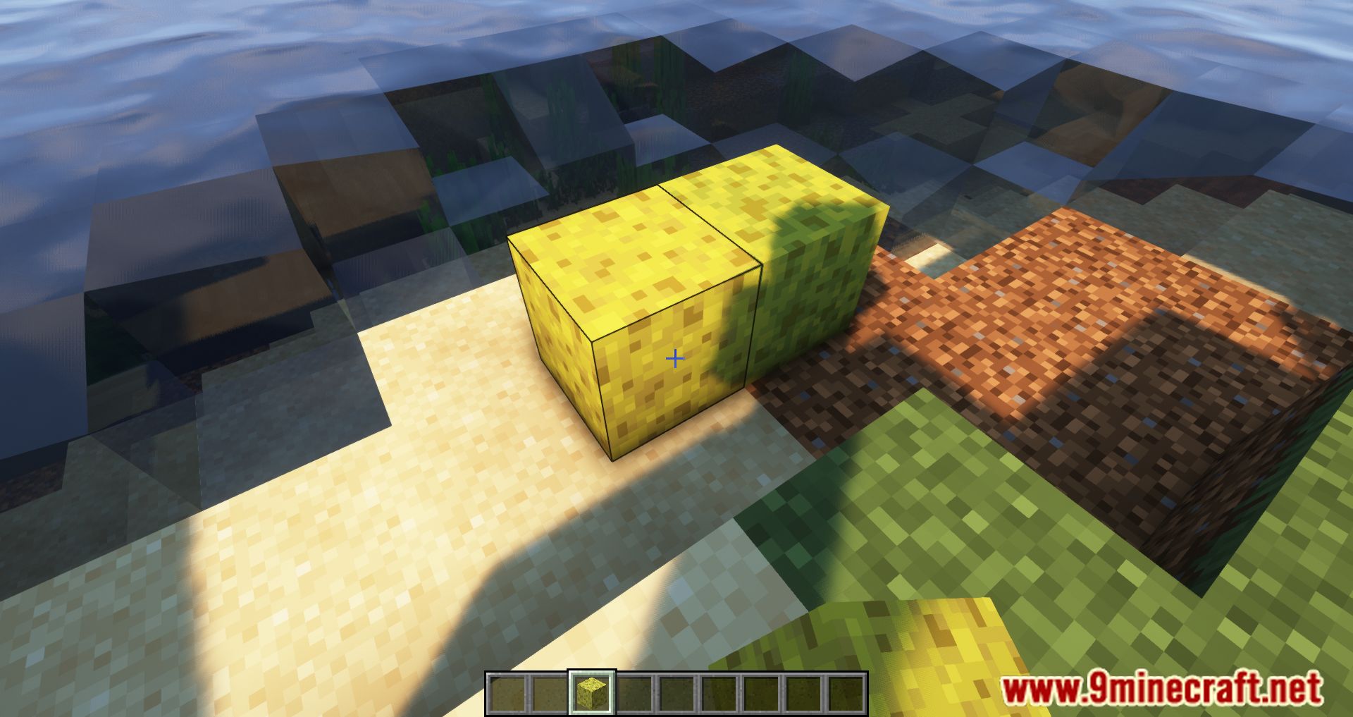 image 2 for Larger Sponge Absorption Radius Mod (1.20.6) - Увеличение радиуса поглощения.