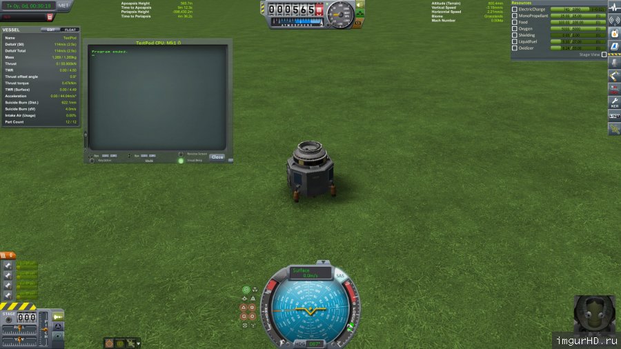 description_10 Landing autopilot script kOS