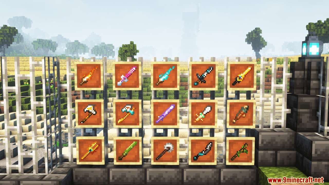 description_9 Lemon Kingdom Artifacts Mod (1.20.1) - Выковывайте и улучшайте свое самое мощное оружие!