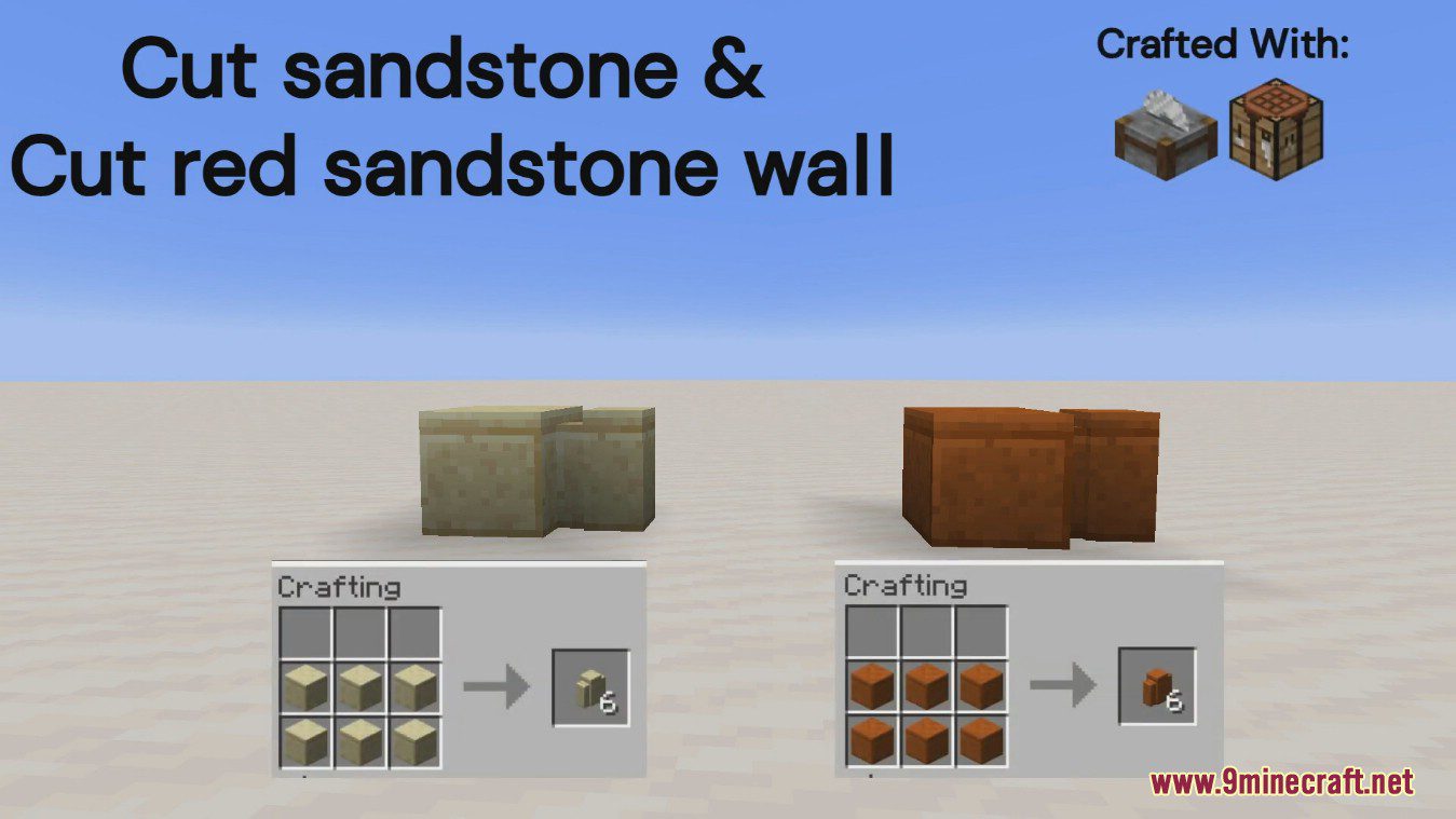 description_12 Mod Ladrillos cincelados y azulejos (1.20.1) - versión vainilla de bloques de piedra