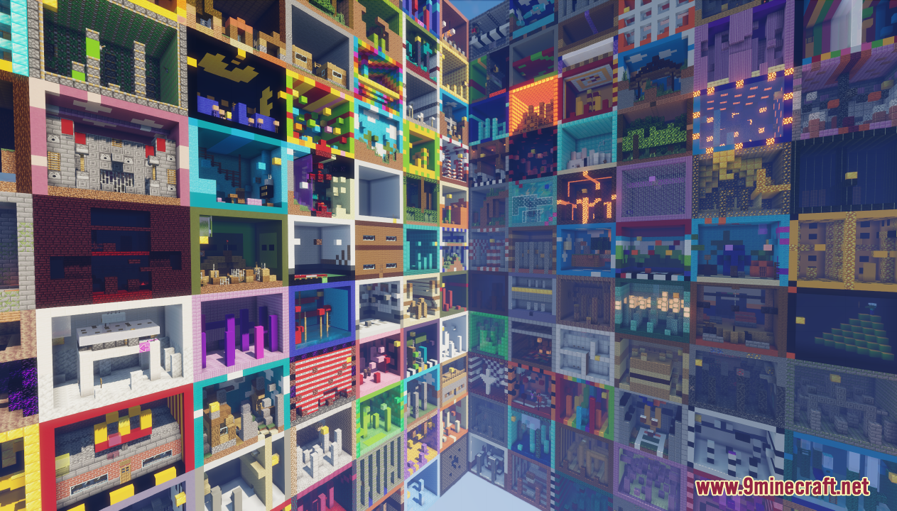 description_7 Maps Shuffle Parkour 2 (1.20.4, 1.19.4) - as far as possible