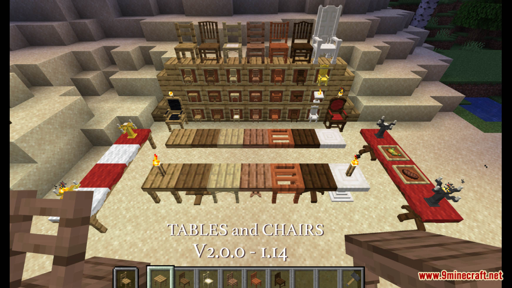description_8 Mesa y sillas Datapack (1.20.2, 1.19.4) - Minecraft Mesa y sillas!
