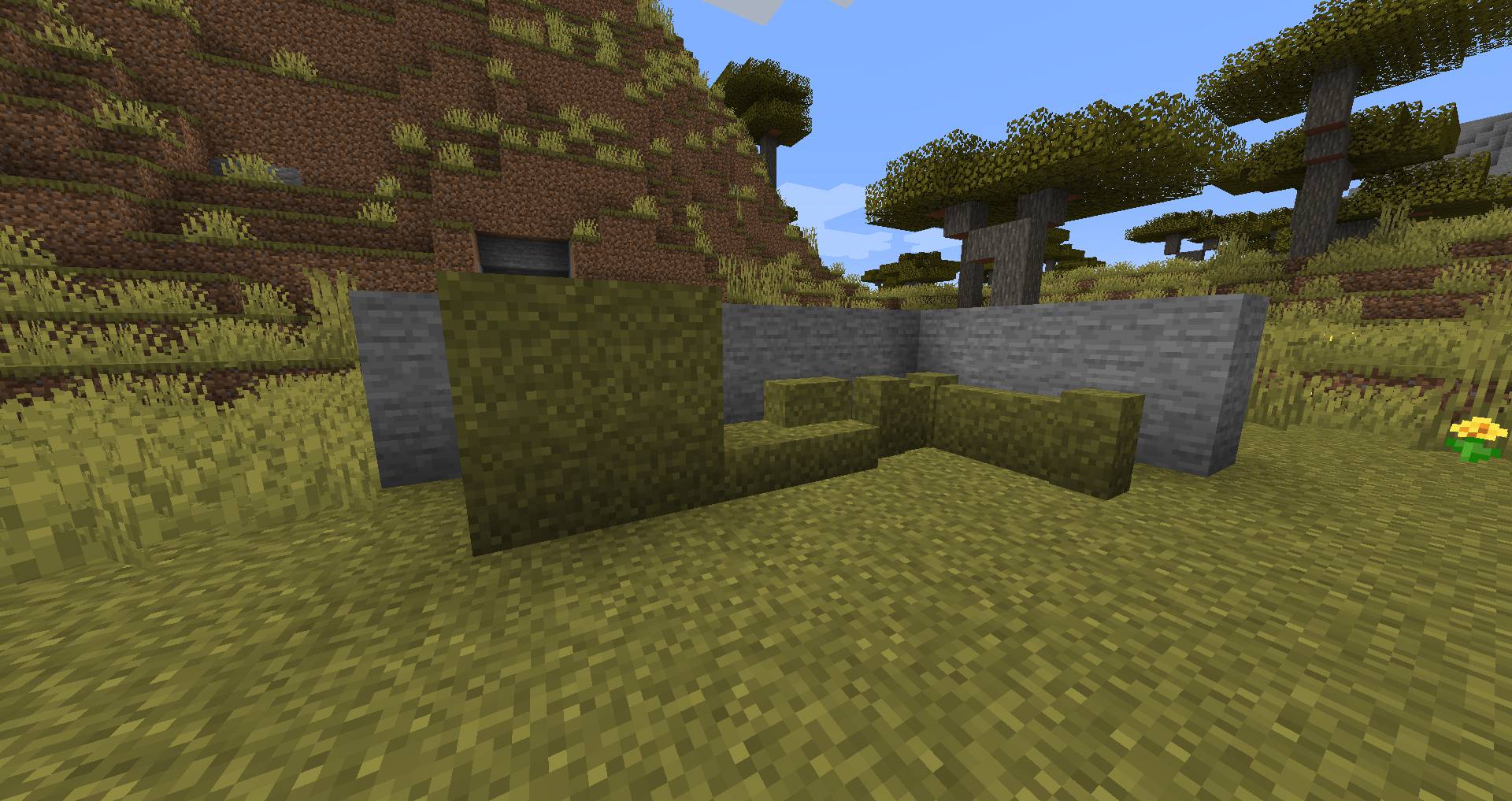 image 2 for Grass Mode (1.20.1) - Colorize the decorative blocks of grass.