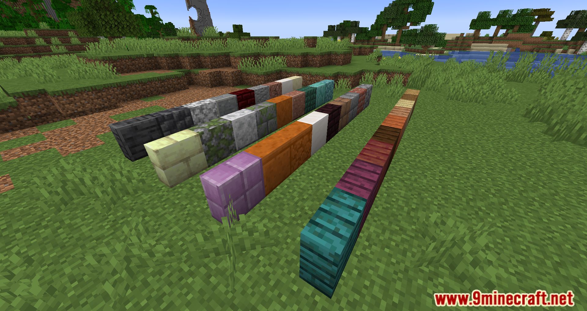 image 2 for Enchanted Vertical Slabs Mod (1.20.5) - можно построить больше блоков