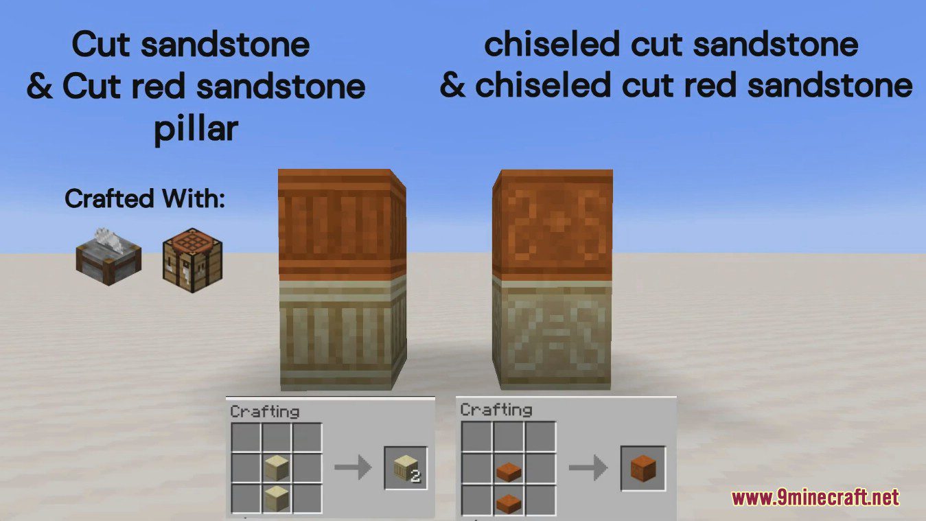 description_14 Mod Ladrillos cincelados y azulejos (1.20.1) - versión vainilla de bloques de piedra