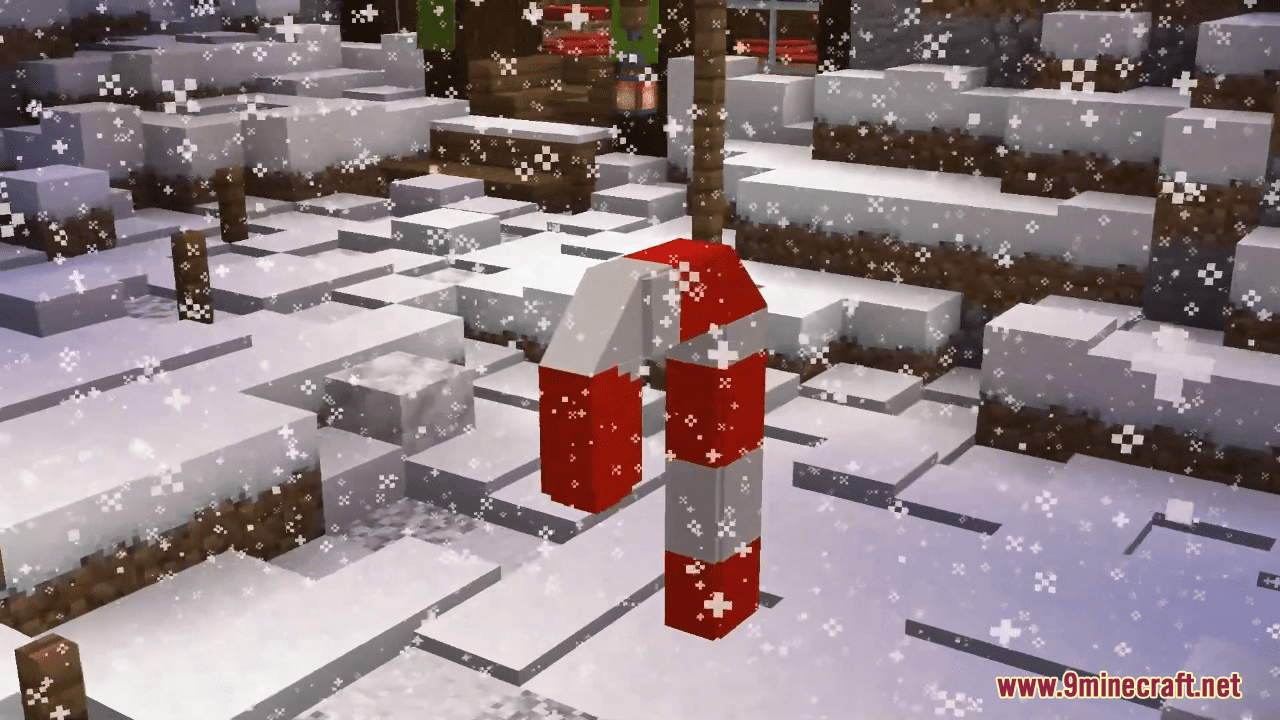 description_7 Map Winter Valley (1.20.4, 1.19.4) - vibrant snow country