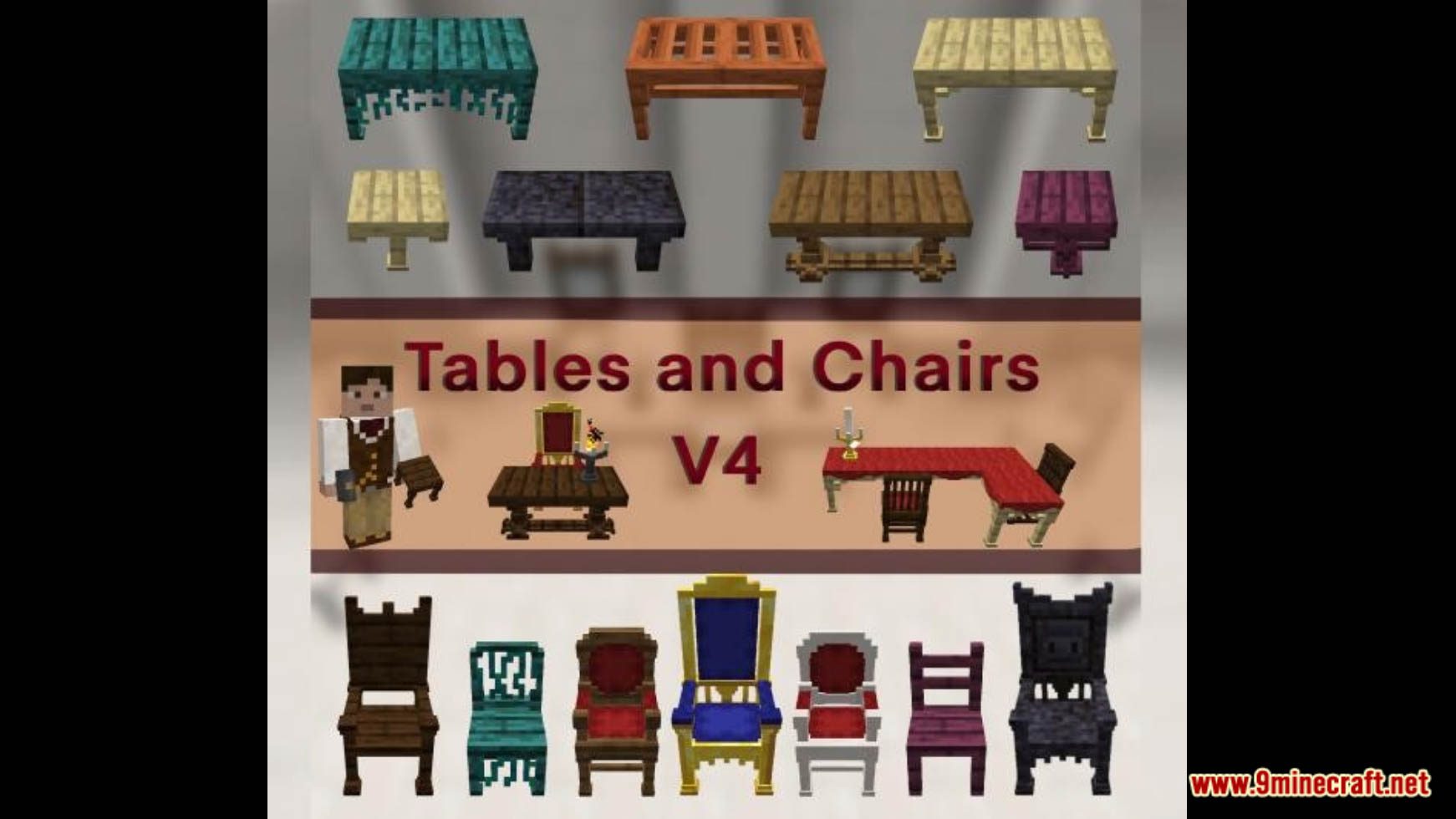 description_0 Mesa y sillas Datapack (1.20.2, 1.19.4) - Mesa y sillas de Minecraft!