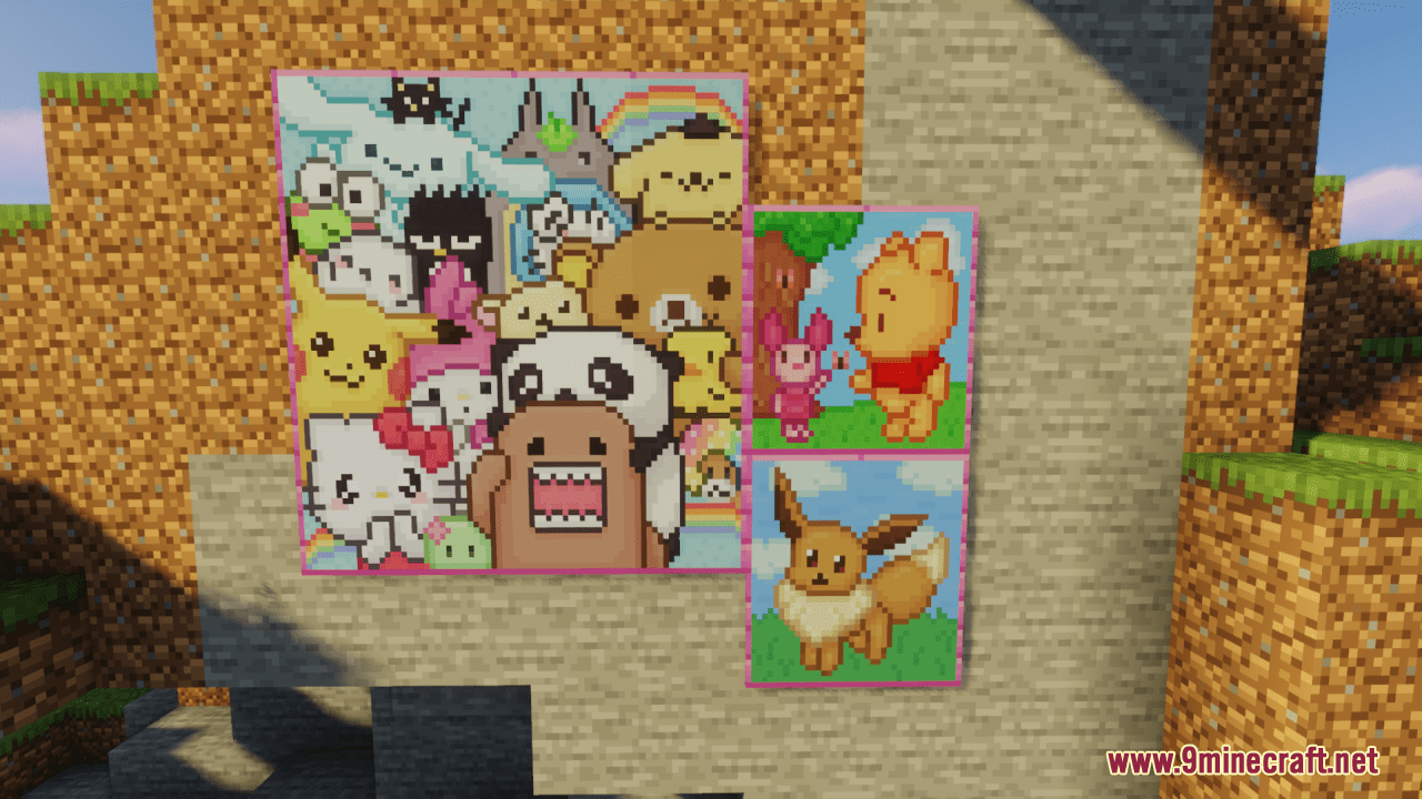description_9 Kawaii World Paintings Resource Pack (1.20.4, 1.19.2) - Текстурный пакет