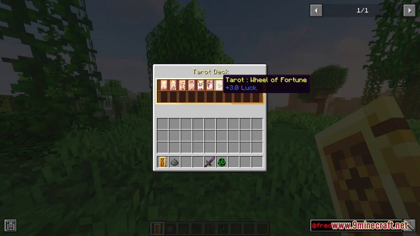 description_7 Tarot Cards Mod (1.20.4) - Cards have abilities